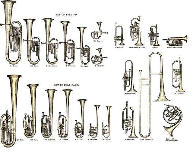various wind instruments
